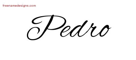 Cursive Name Tattoo Designs Pedro Free Graphic - Free Name Designs 200_x_450_jpg
