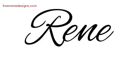 Cursive Name Tattoo Designs Rene Free Graphic - Free Name Designs 200_x_450_jpg