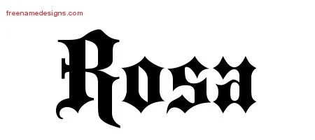 Old English Name Tattoo Designs Rosa Free - Free Name Designs 200_x_450_jpg