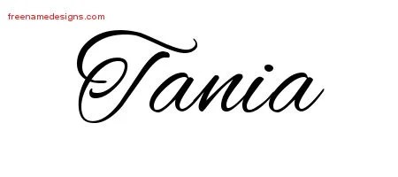 Cursive Name Tattoo Designs Tania Download Free - Free Name Designs 200_x_450_jpg