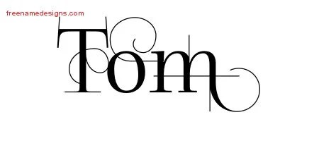 Decorated Name Tattoo Designs Tom Free Lettering - Free Name Designs 200_x_450_jpg