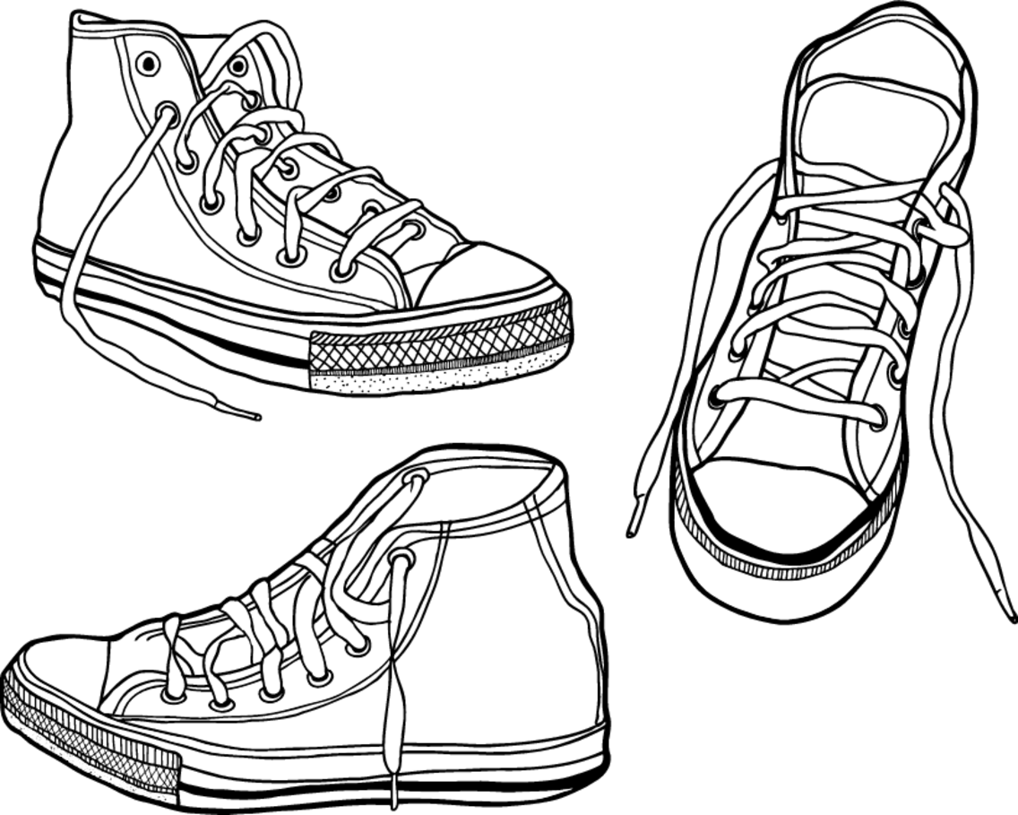 hand drawn sneakers - optmark.ru. Sneaker coloring book