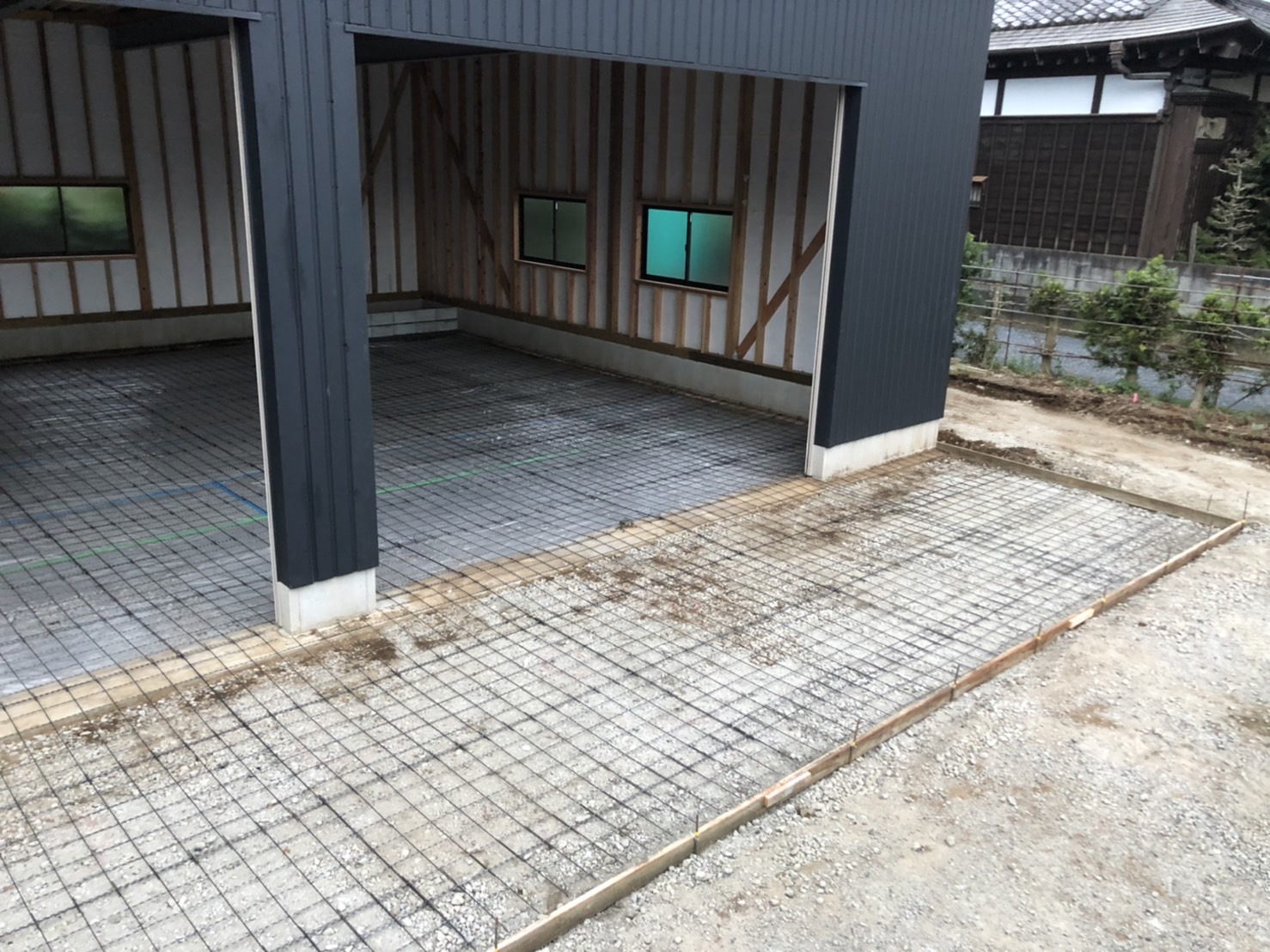 旭市 N様邸の倉庫 土間コンクリート工事