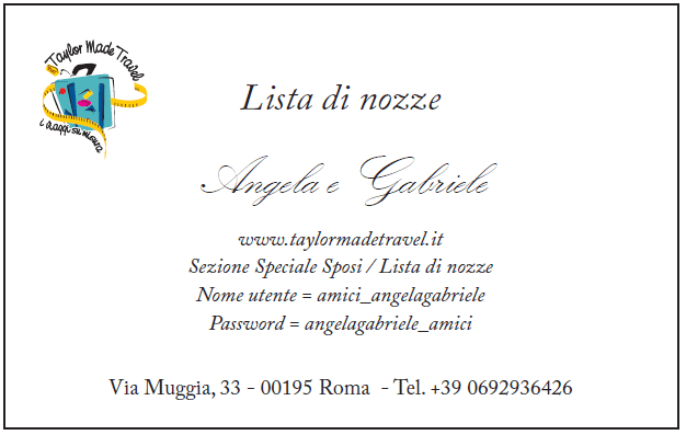 Viaggio Di Nozze Gabangi2011