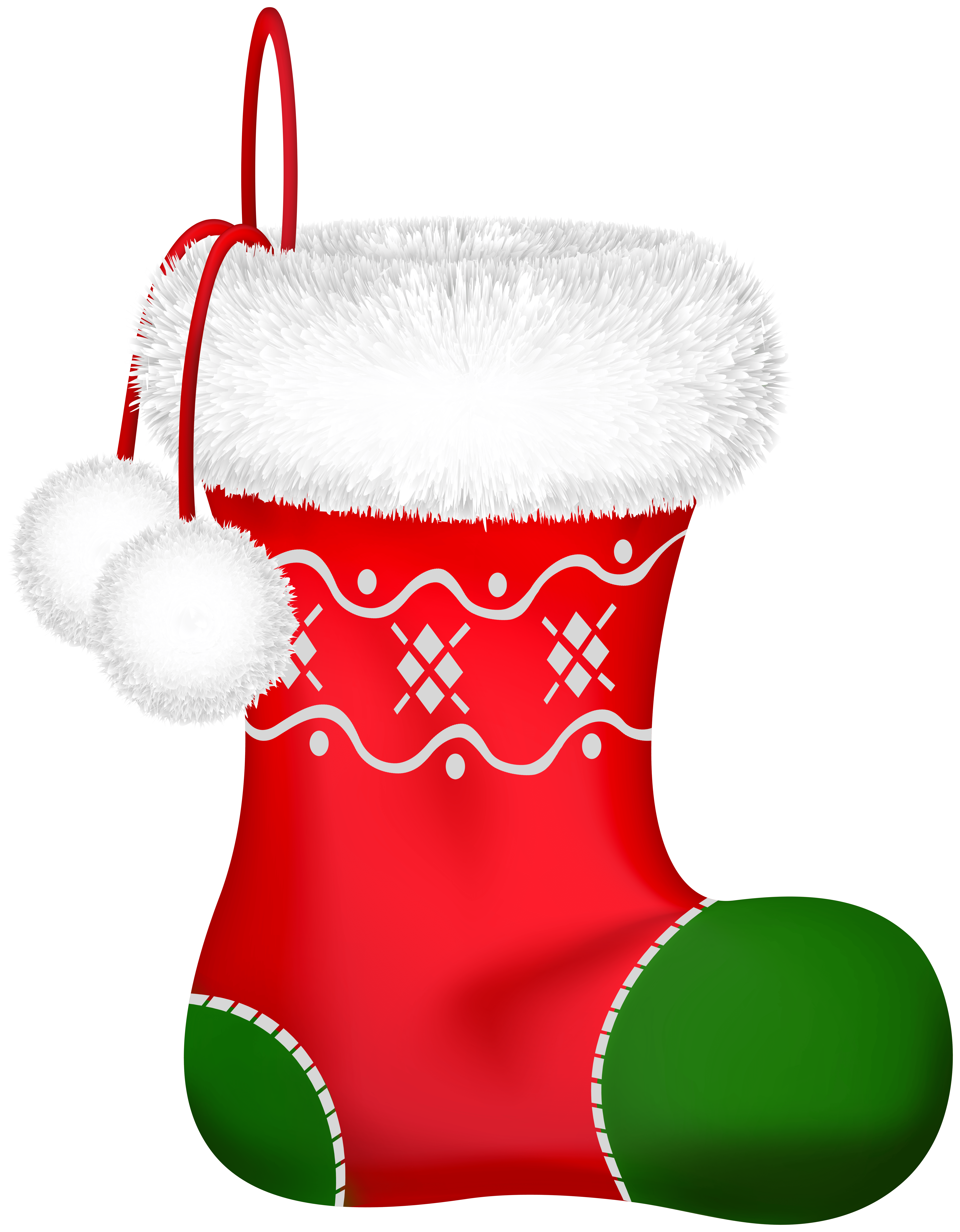 Red stocking clipart