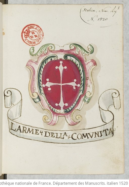 Raccolta Di Stemmi Delle Famiglie Nobili Di Pisa. (Questo Cod. Dovette Appartenere Alla Famiglia Taddei Di Cui Porta L'arme). | Gallica 742_x_512_jpg