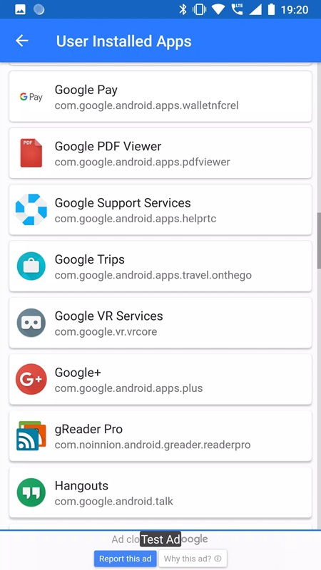 Manage the list of installed apps in Test Your Android MOD APK