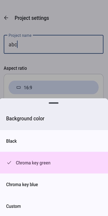 Customize the background color of videos in Visualization Video Maker MOD APK