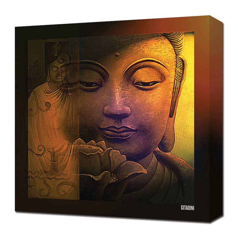 Canvas Wall Art Buddha Collage Gitadini