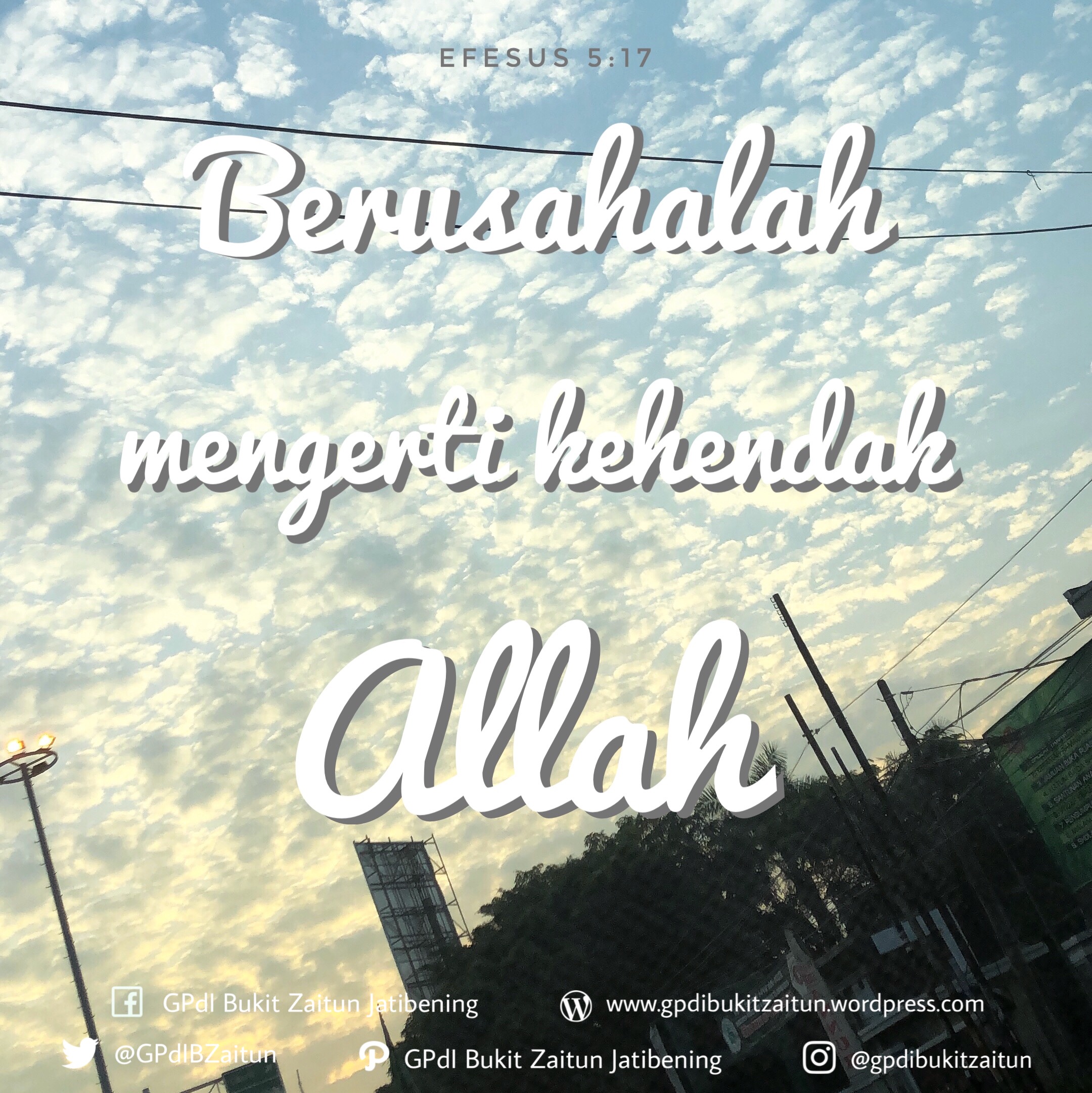 Berusahalah Mengerti Kehendak Allah – GPdI Bukit Zaitun Jatibening