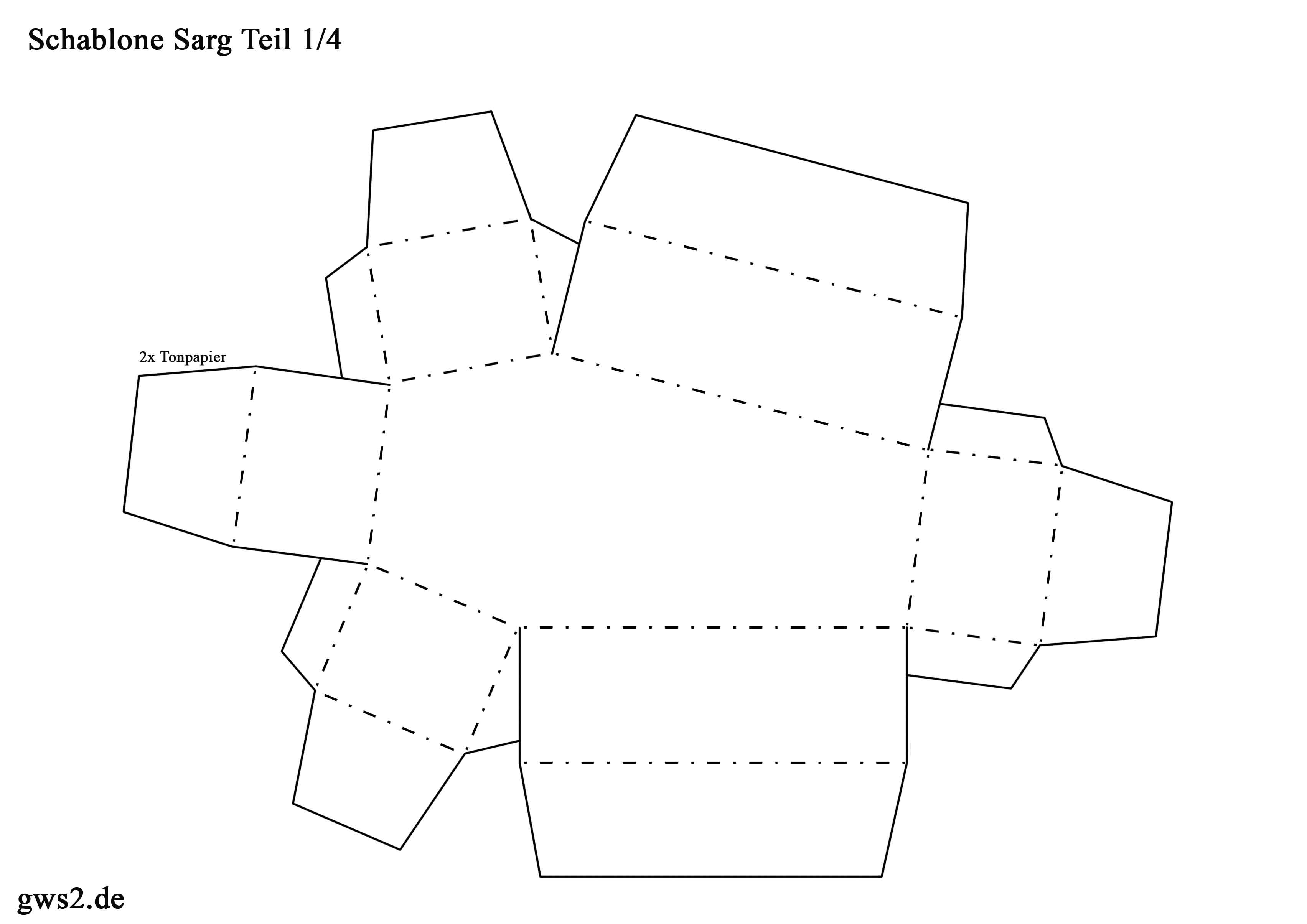 Sarg basteln vorlage