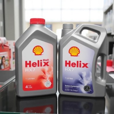 Harga Shell Helix HX7 1 Liter dan 4 Liter
