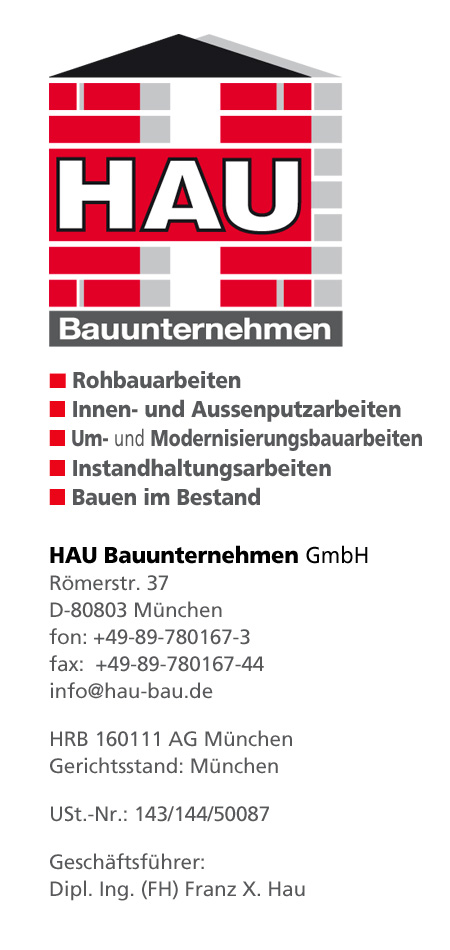 Hau Bauunternehmen Gmbh Romerstr 37 80803 Munchen