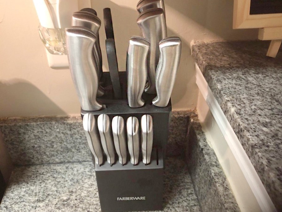 Farberware 15-Piece Stainless Steel Knife Set Only .99 Shipped for Prime Members (Reg. )