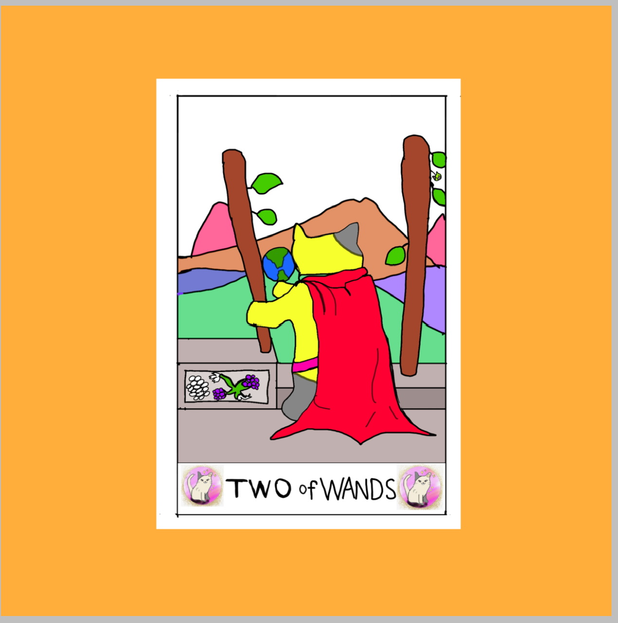 ワンド2|相手の気持ち|タロット|恋愛占いカンペ用|体験談も | 〜ひときものタロットblog〜 タロットイラストお笑い星
