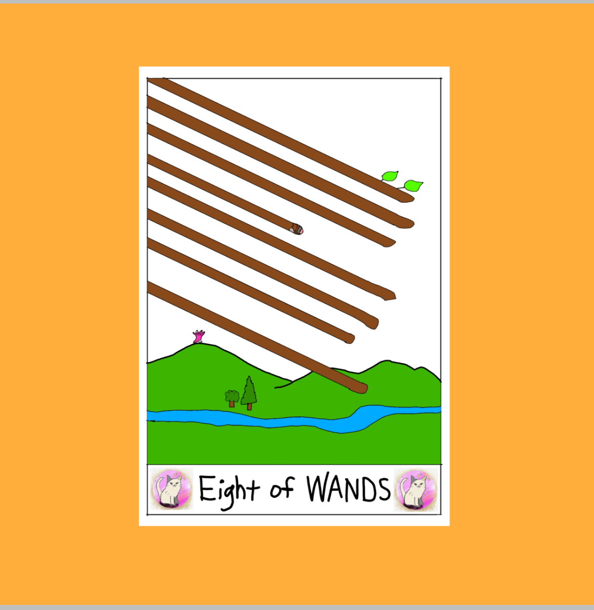 ワンド8|相手の気持ち|タロット |恋愛占いカンペ用|体験談も | 人の気持ちを教えてください〜ひときも〜 タロット×星占い×イラスト×お笑いブログ