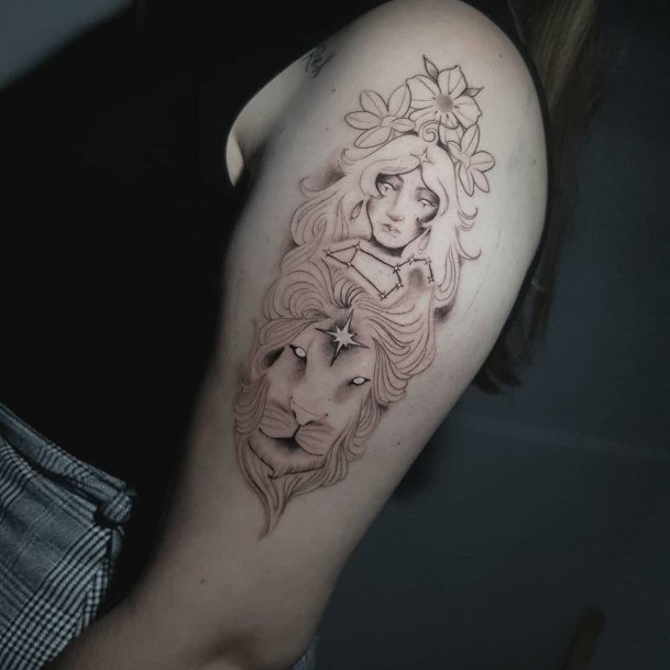 Top 50 Best Leo Tattoos For Women - Lion Astrological Ink 609_x_609_jpg
