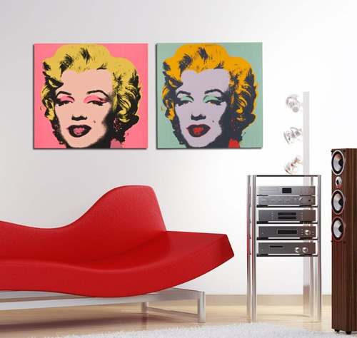 Cuadro 30x60cm Marilyn Monroe Andy Warhol Pop Art Pin Up Envio Gratis