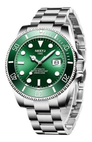 Relogio Rolex Prata Fundo Verde Mercadolivre