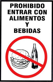Letrero De Prohibido La Comida Mercadolibre