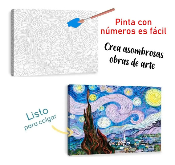 Cuadros Para Pintar Van Gogh Con Pinturas Noche Estrellada Meses Sin Intereses