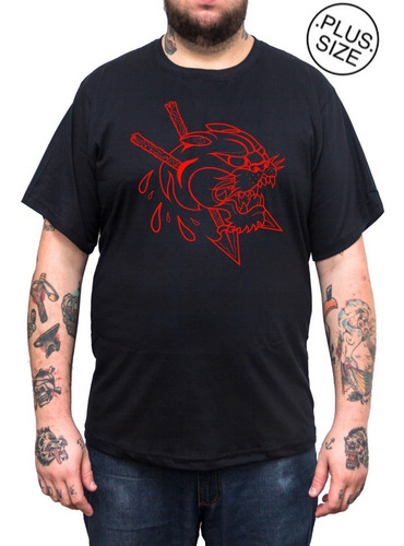 Camiseta Pantera Tattoo - Plus Size - Tamanho Grande Xg | Parcelamento Sem Juros 500_x_370_jpg