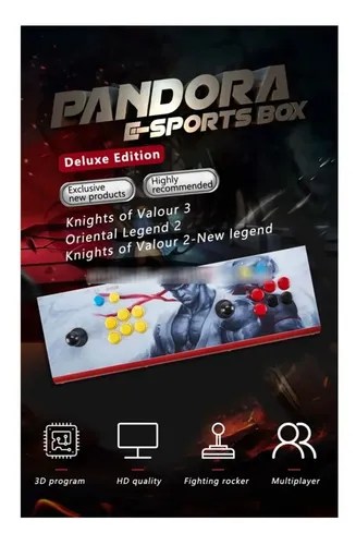 Tablero Arcade Pandora E Sports 3d Slim Metal Juegos 2d Y 3d Geeftshop