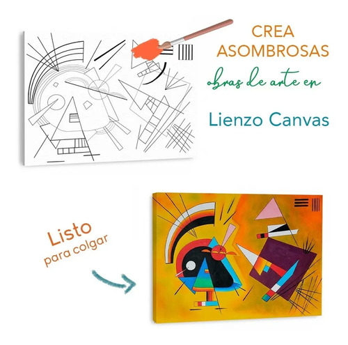 Cuadros Para Pintar Manualidades Kandinsky Kit C Pinturas Meses Sin Intereses