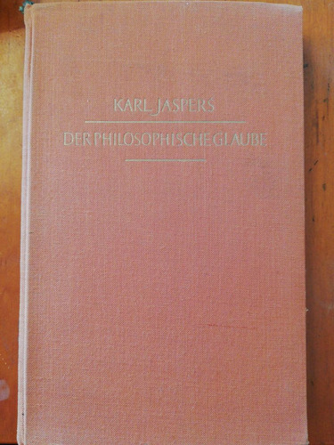 Karl Jaspers Der Philosophische Glaube Poliglotalibros Mercadolibre