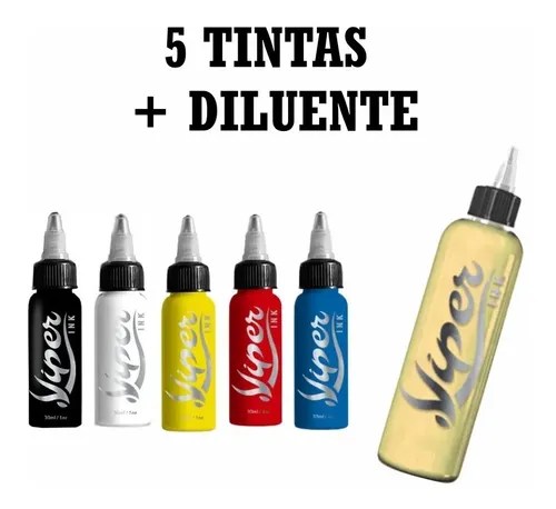 Set 5 Cores Viper Ink Para Tattoo Profissional Original | Dracar Tattoo 458_x_500_webp