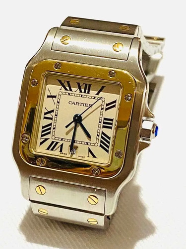 Reloj Santos De Cartier Para Caballero Acero Y Oro Mod 1566 Mercado Libre