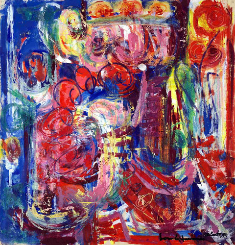 Lienzo Tela Arte Canvas Abstracto Hans Hofmann 50x50 Envio Gratis