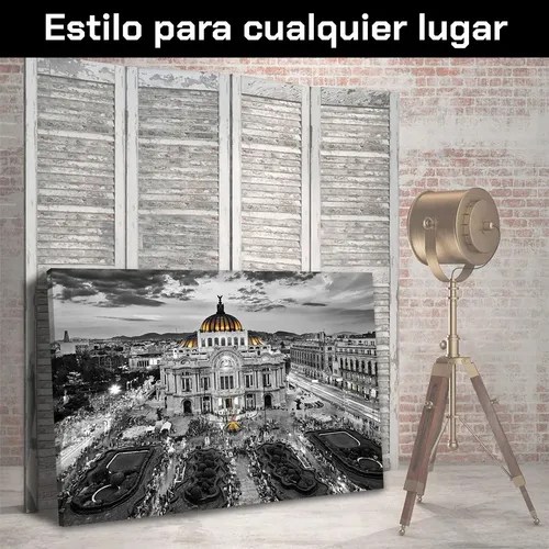 Cuadro Decorativo Ciudad Mexico Canvas Bellas Artes Vintage Benafi
