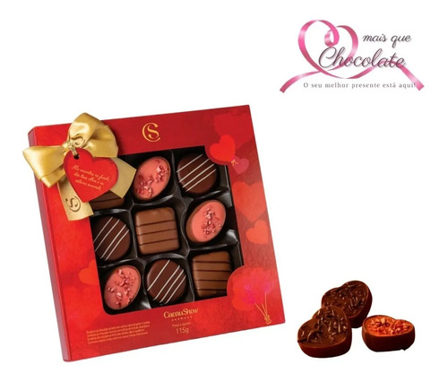 Presente Especial Chocolate Cacau Show E Brincos Swarovski Frete Gratis