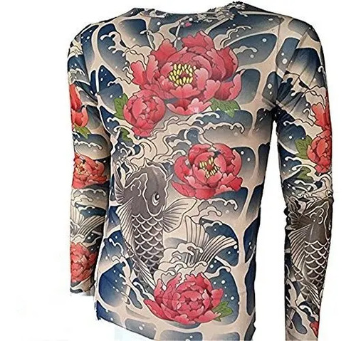 Shina Tatuaje Manga Larga Con Carpa Flor Patron Hombres Elas | Cuotas Sin Interés 479_x_500_jpg
