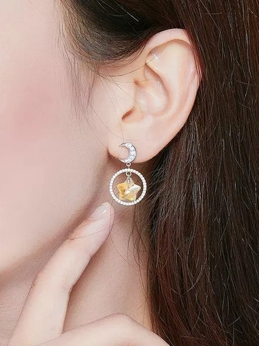 Pendientes Aretes Sailor Moon Crystal Swarovski Plata 925 Cuotas Sin Interes