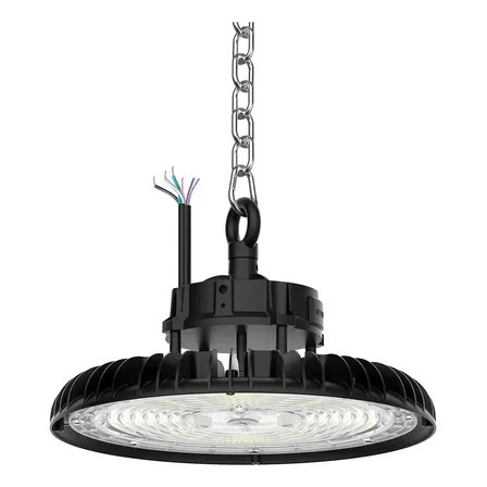Lampara Led Industrial Tipo Ufo 200w Alta Potencia Colgante Estructura Negro