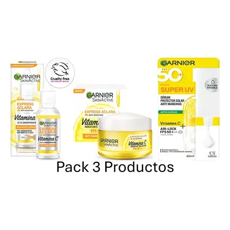Kit Sérum, Crema Y Protector Solar Fps50 Antimanchas Garnier