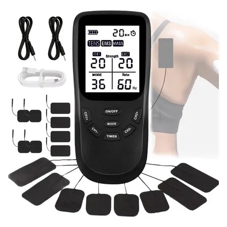 Tens/ems Electroestimulador Muscular 4 Canales 36 Modos 8pad