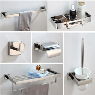 Bathroom Supplies Towel Rack Toilet Paper Holder Shelf Hook Up Wall Mount Chrome Bathroom Supplies Towel Rack Toilet