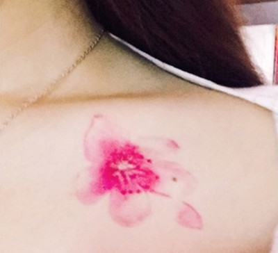 Small Pink Flower Temporary Tattoo Fake Transfer Sticker Art Body | Ebay 364_x_400_jpg