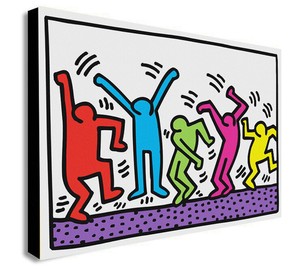 Keith Haring Dancers Pop Art Canvas Wall Art Framed Print Various Sizes Ebay