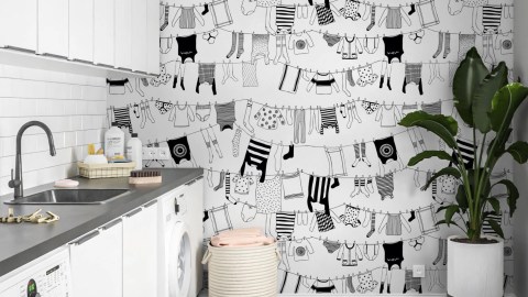laundry wallpaper