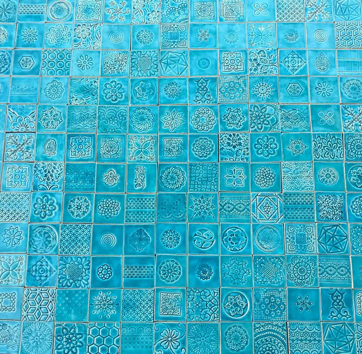 Turquoise tiles