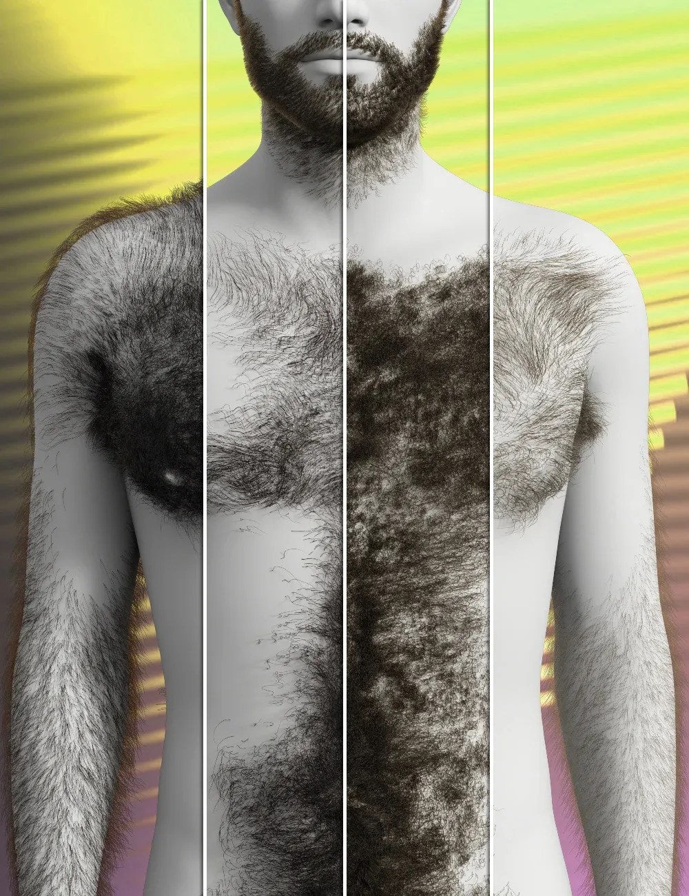 Jepes dForce Omni Body Hair Sets For Genesis 8.1 Malesnew 