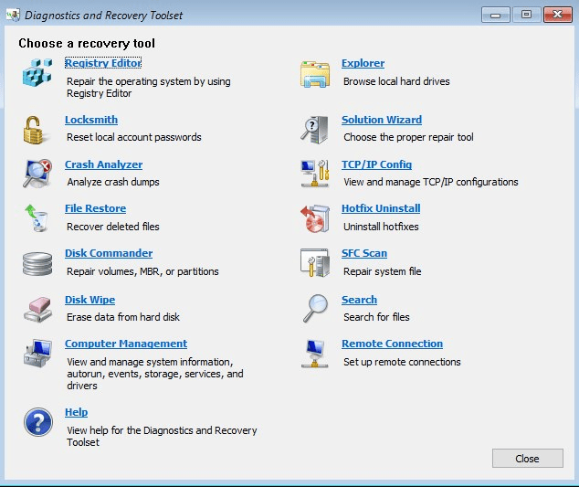 Microsoft Diagnostics And Recovery Toolset Dart For Windows 10 Zcteam Id Free Download