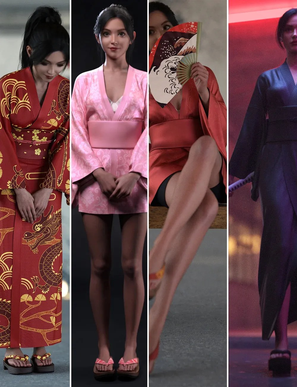 dForce Kimono and Pose Bundlenew 