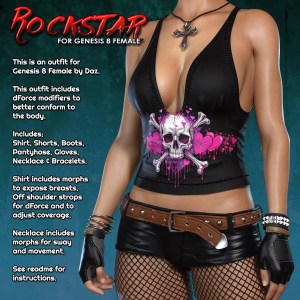 Exnem dForce Rockstar for Genesis 8 Femalenew 
