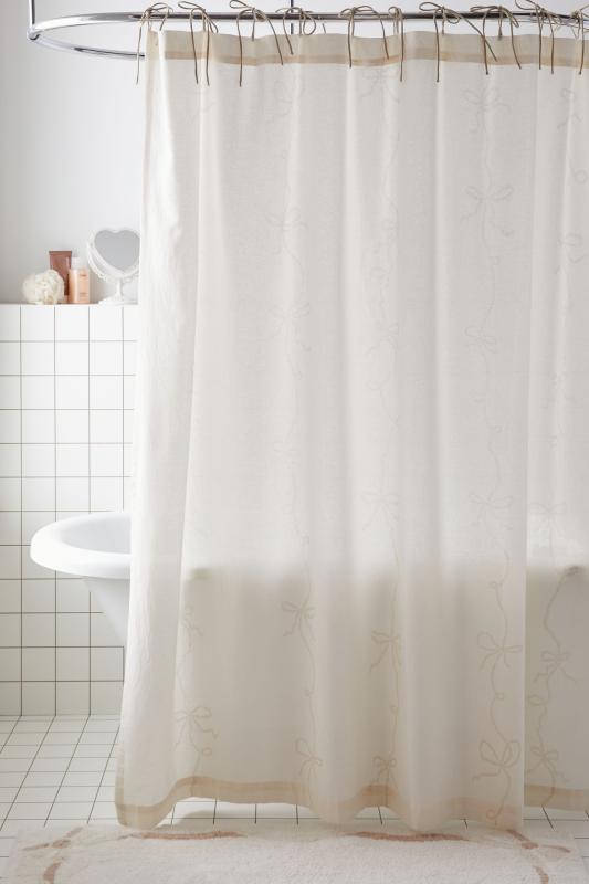 Lacey Bows Shower Curtain Urban
