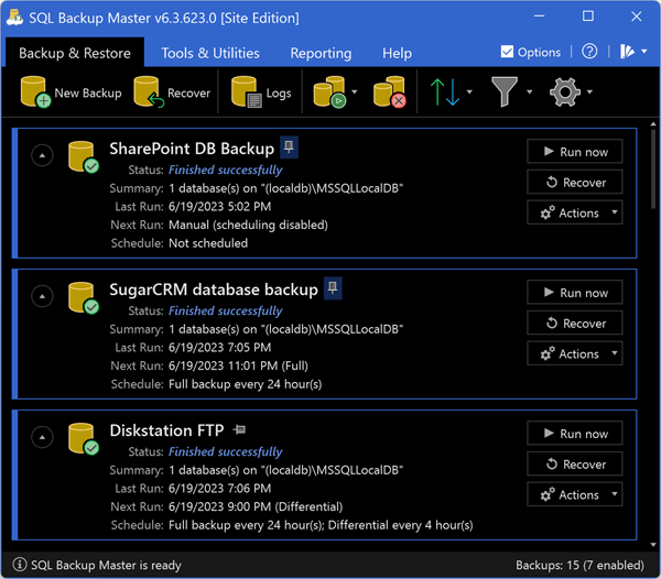 SQL Backup Master 8.1.1023 Multilingual – (37 MB)